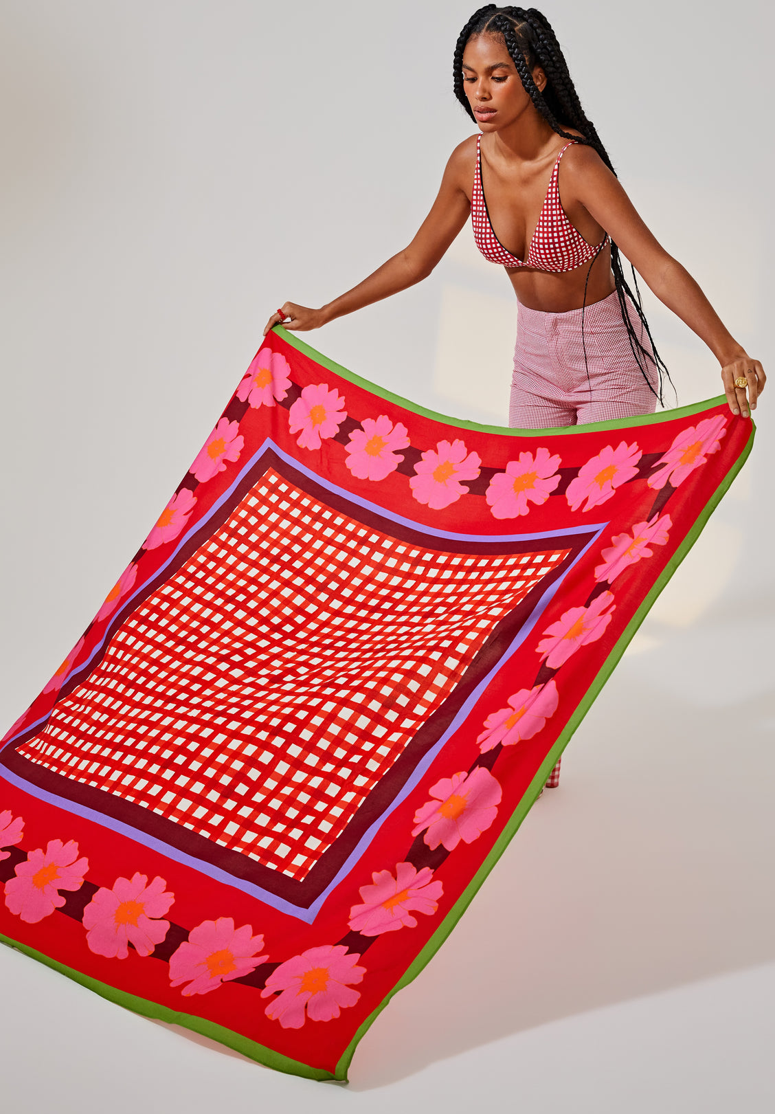 Floral Pop Red Paréo