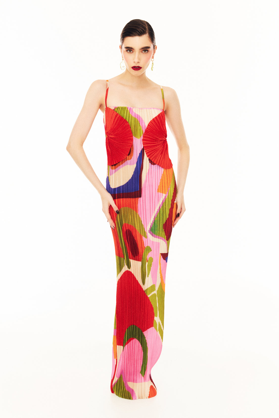 Jussara Cerrado Modernista Pleated Dress