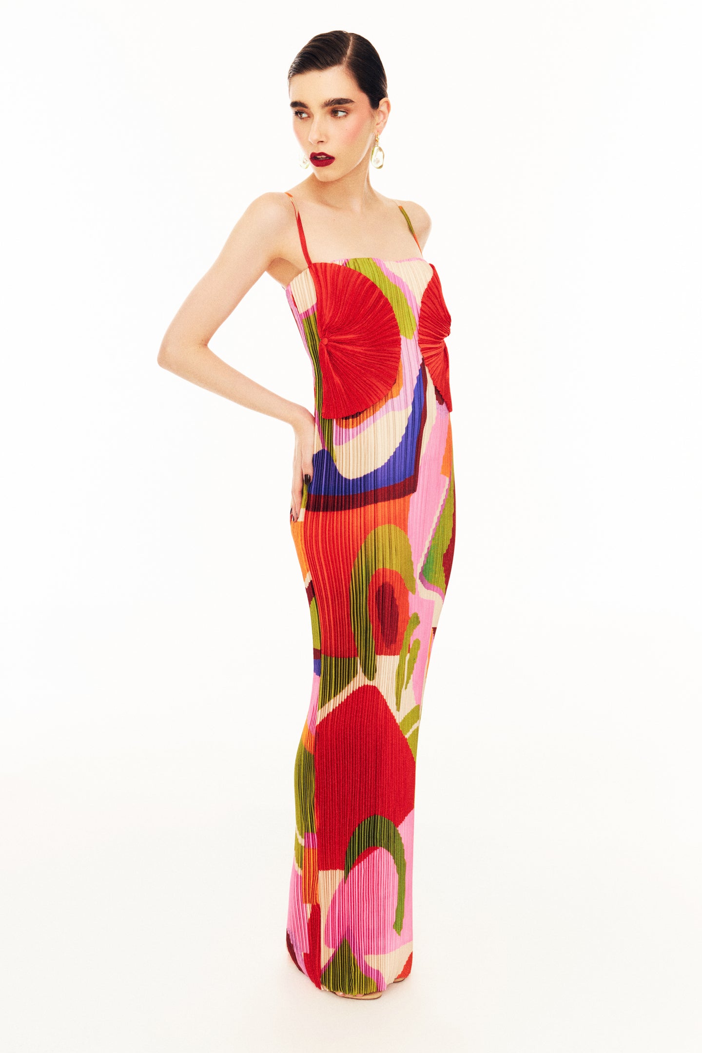 Jussara Cerrado Modernista Pleated Dress