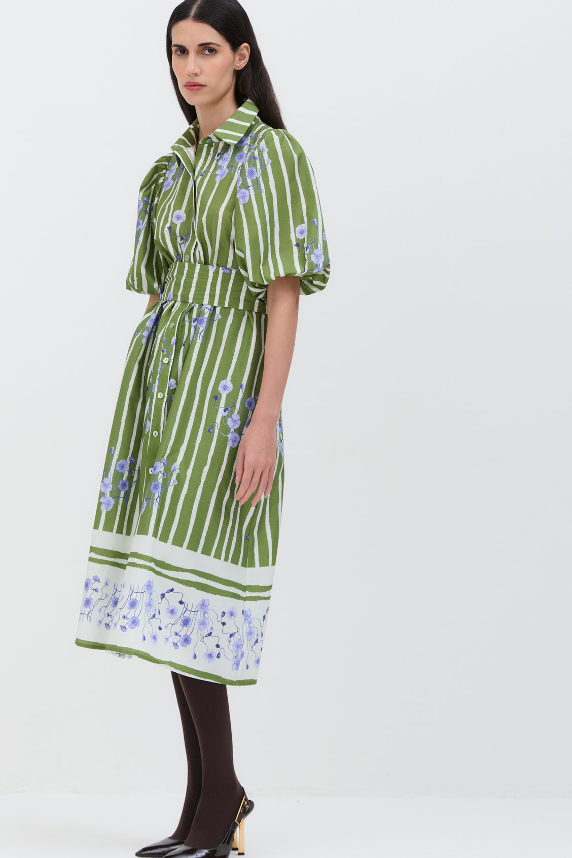 Flee Floral Stripe Chemise Dress