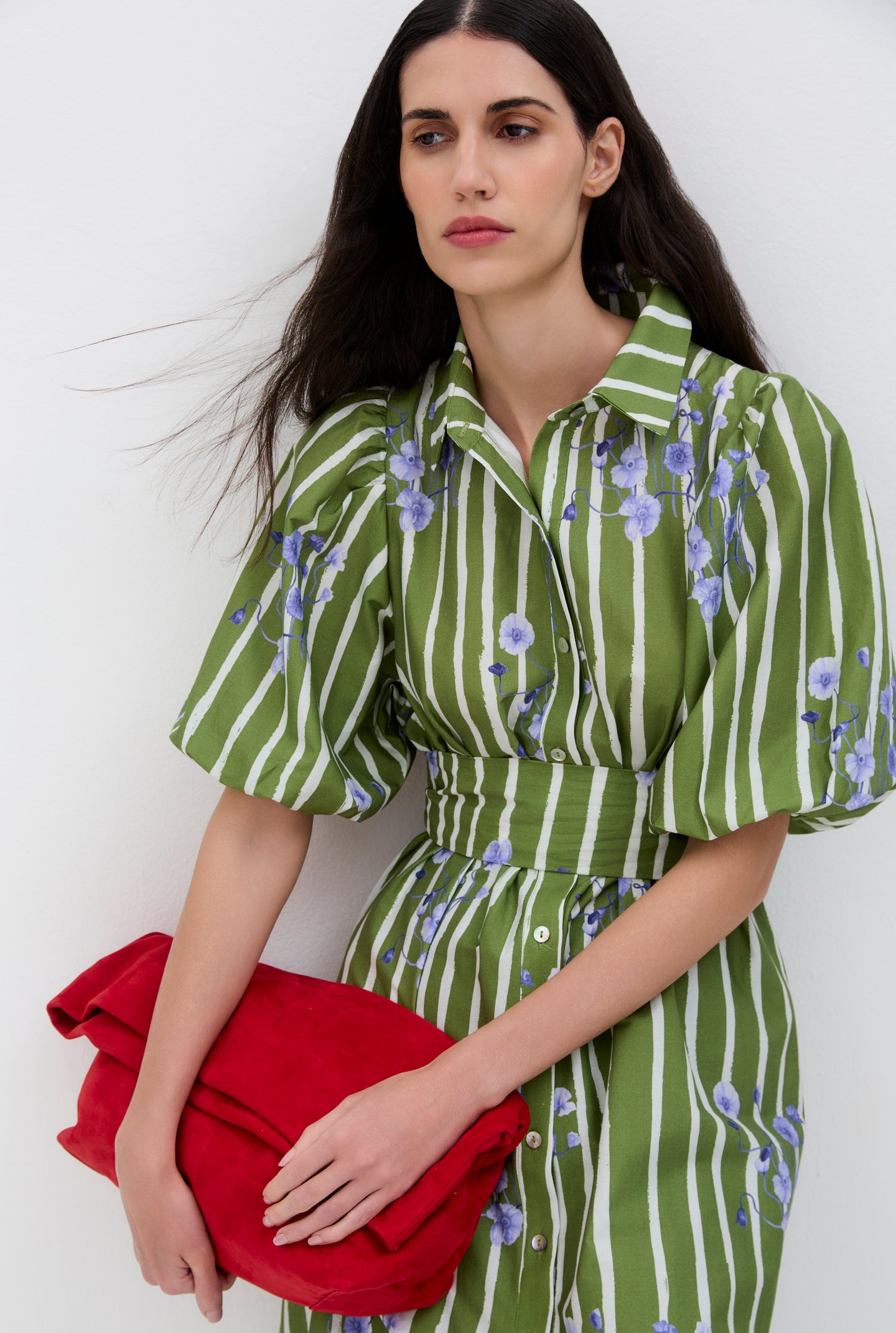 Flee Floral Stripe Chemise Dress L