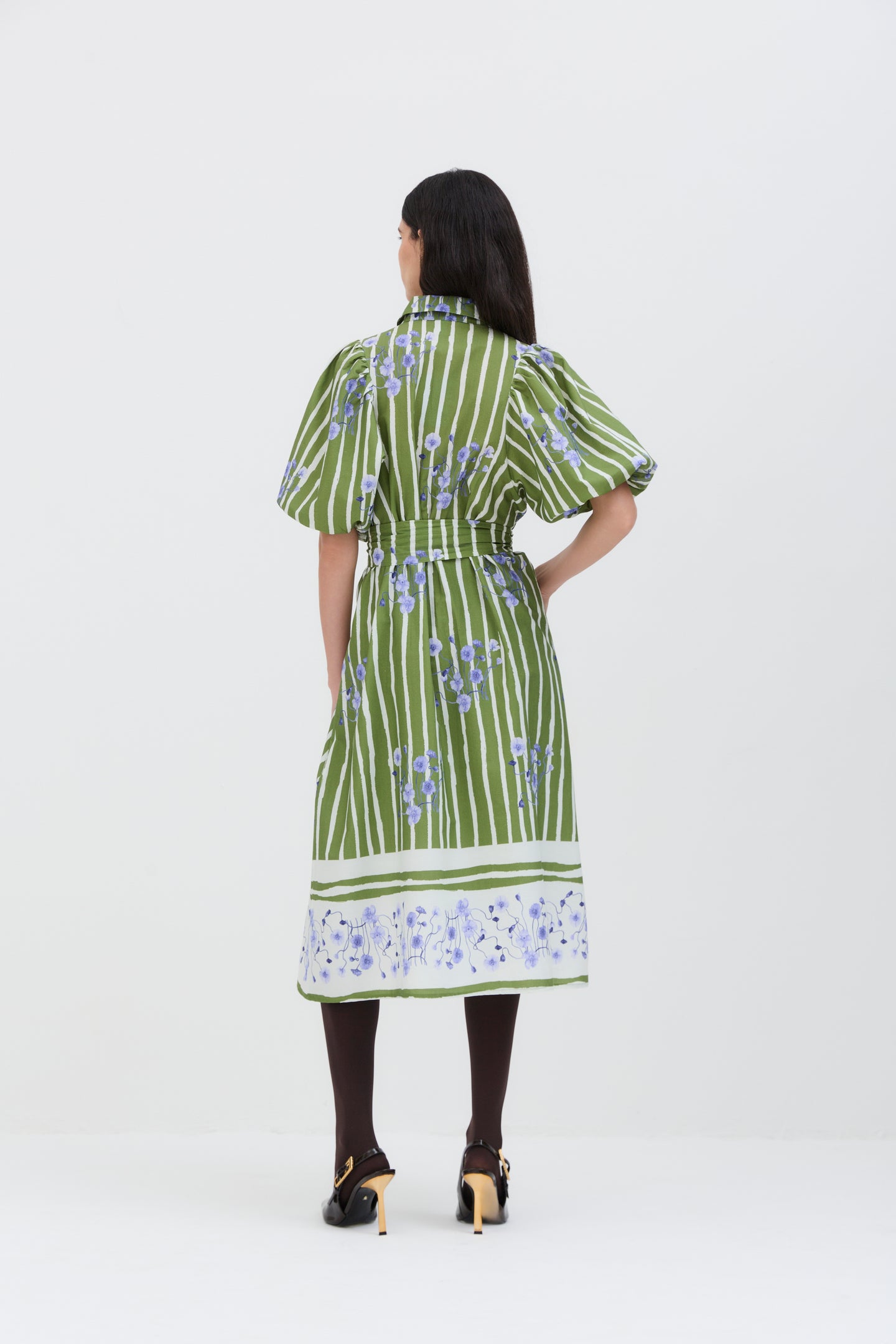 Flee Floral Stripe Chemise Dress