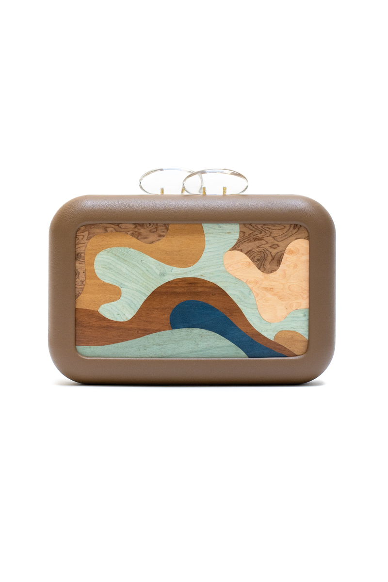 Simetris Organic Taupe Clutch