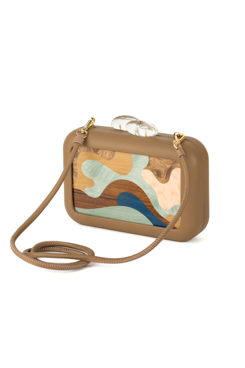 Simetris Organic Taupe Clutch