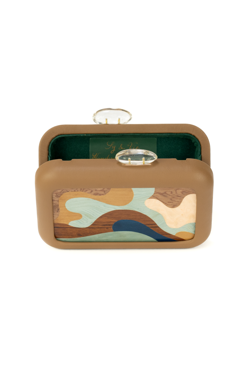 Simetris Organic Taupe Clutch