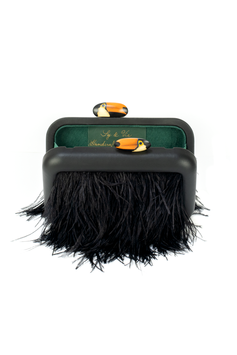Animalis Tucan Black Clutch