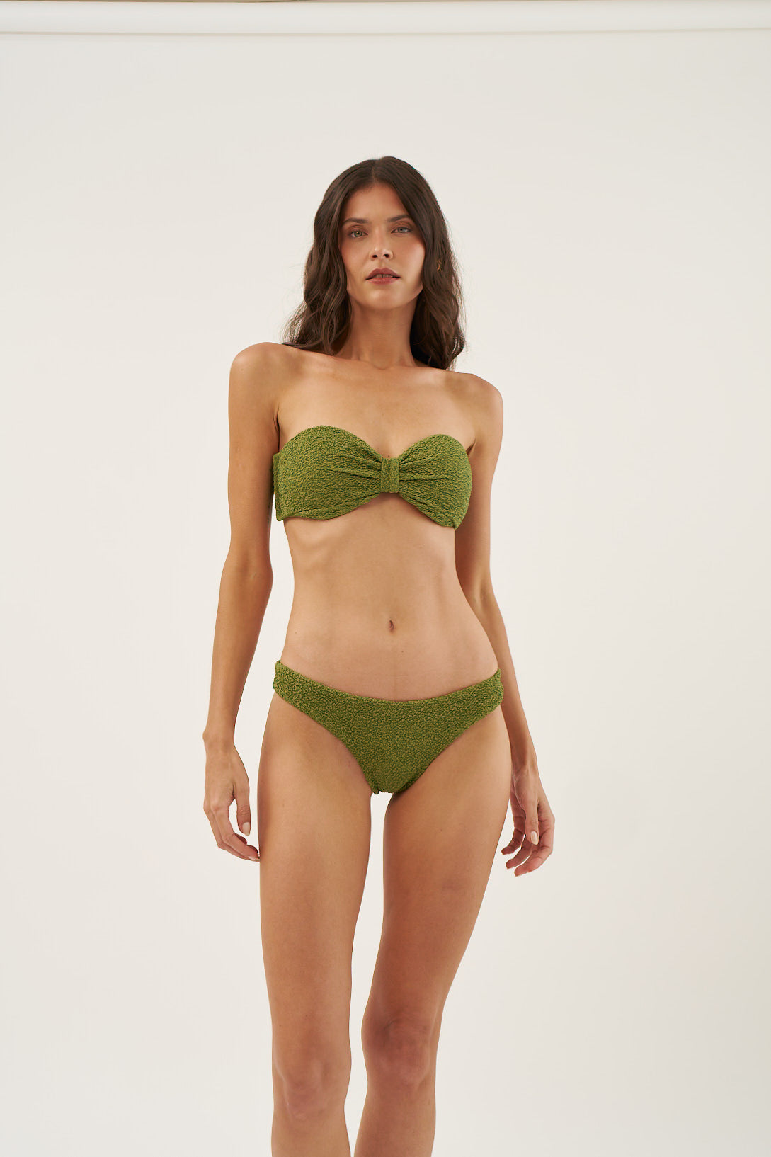 Green Textured Natalia Bikini Bottom