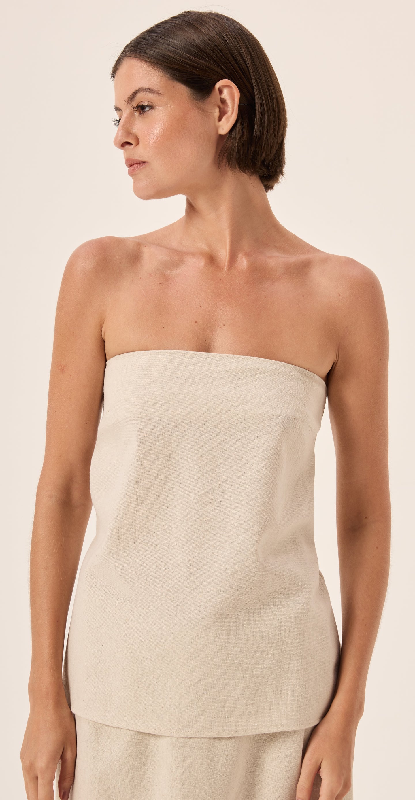 Georgia Natural Linen Tube Top