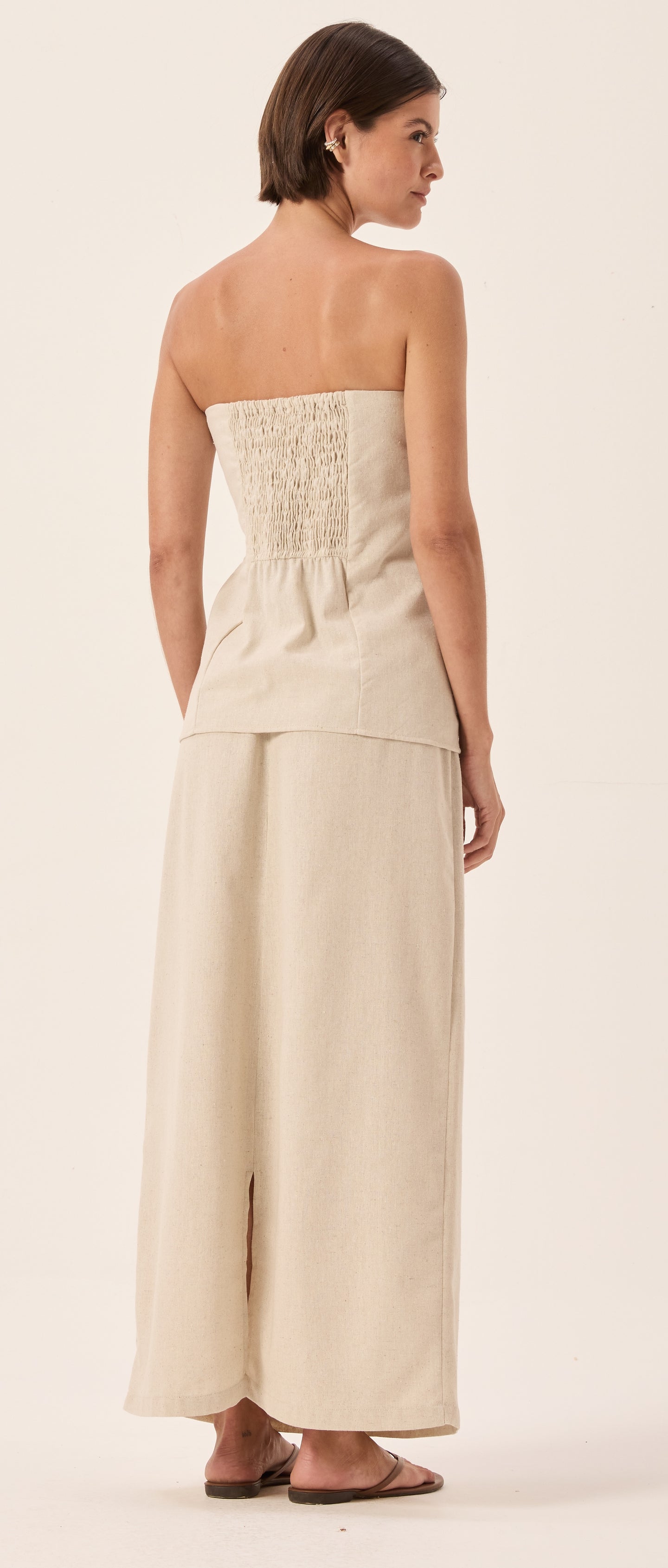 Georgia Natural Linen Tube Top