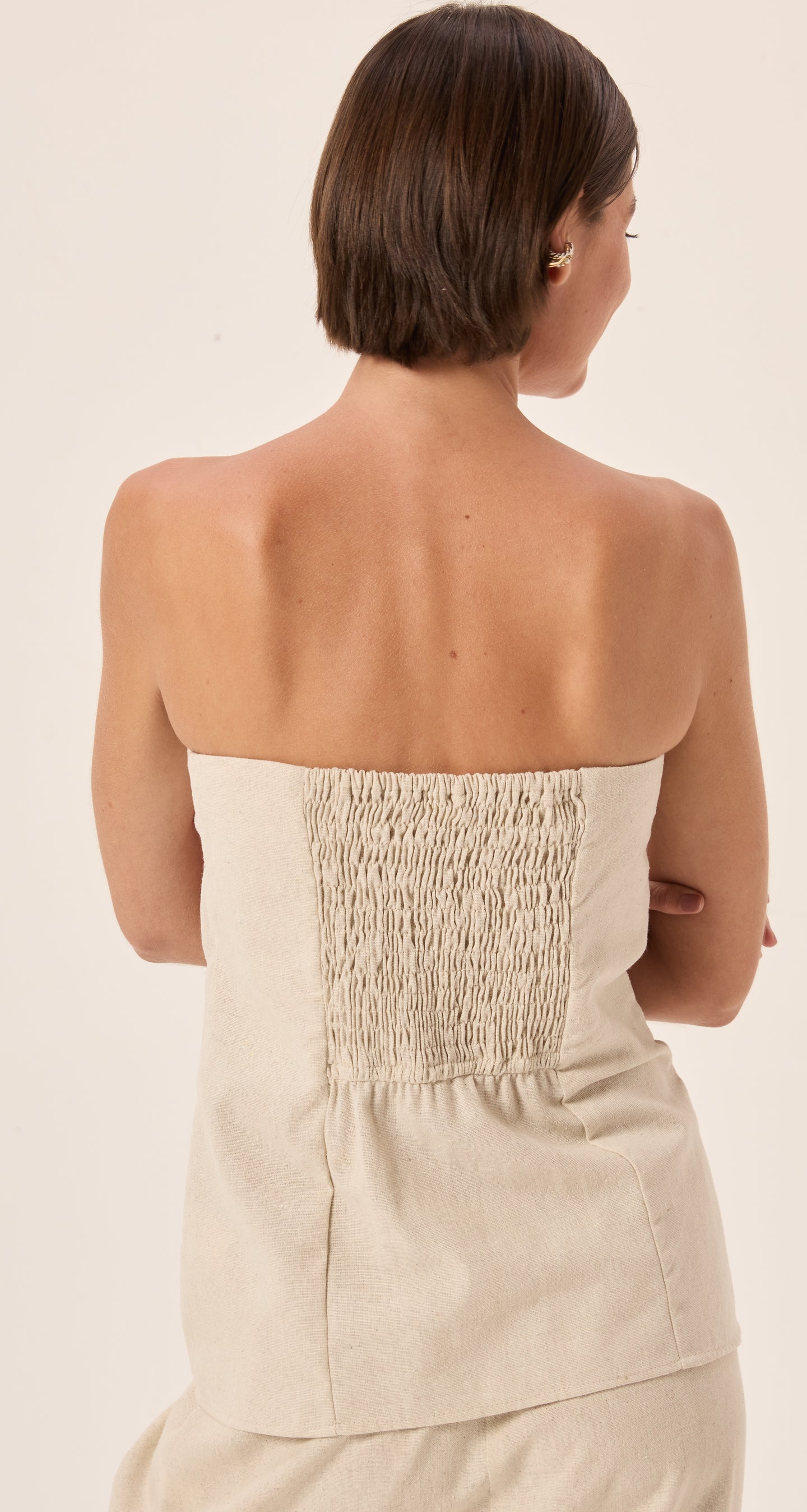 Georgia Natural Linen Tube Top