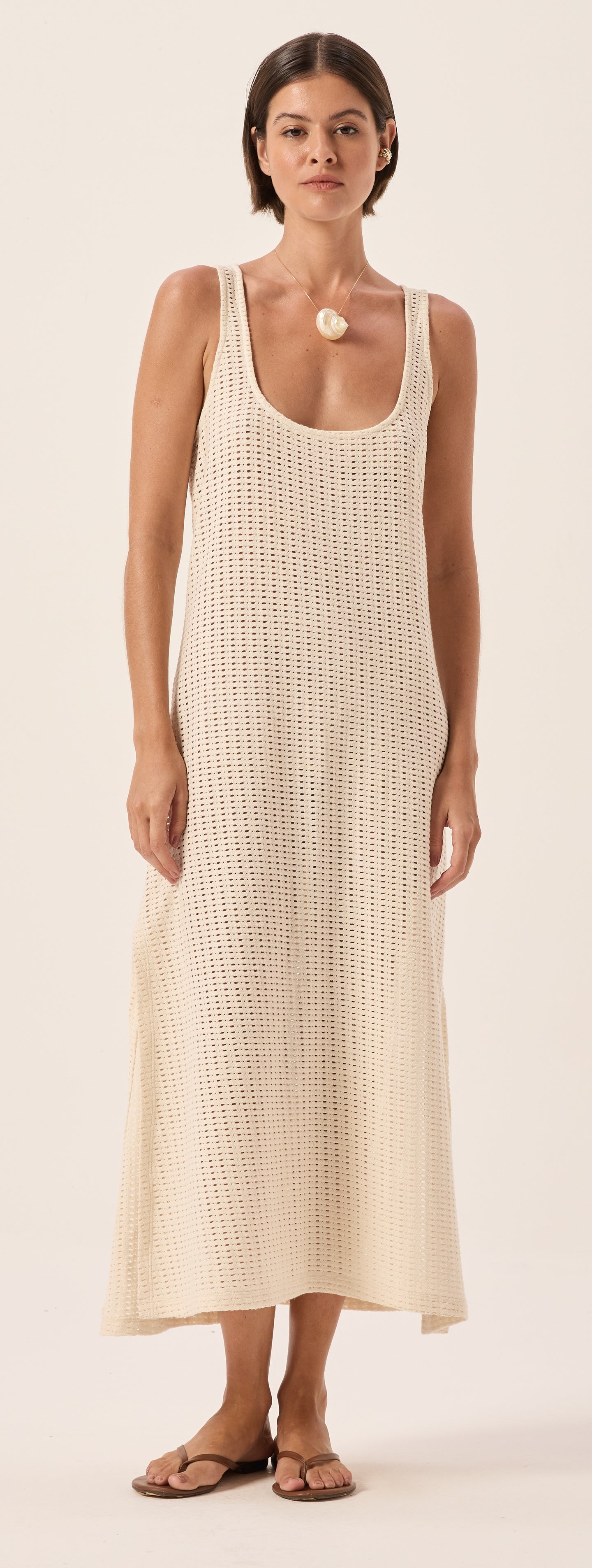 Malu Arena Open-Weave Maxi Dress