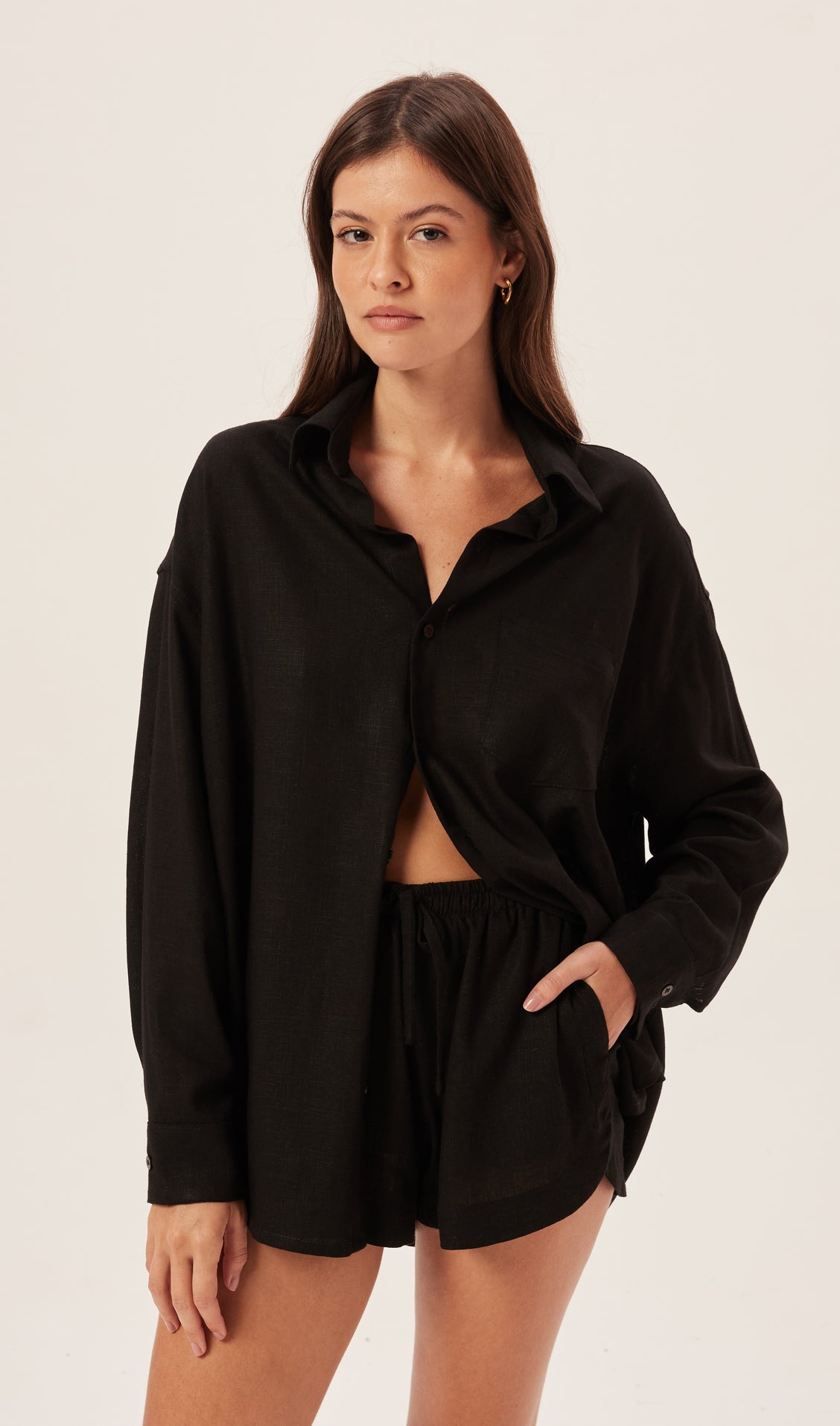 Black Porto Oversized Shirt