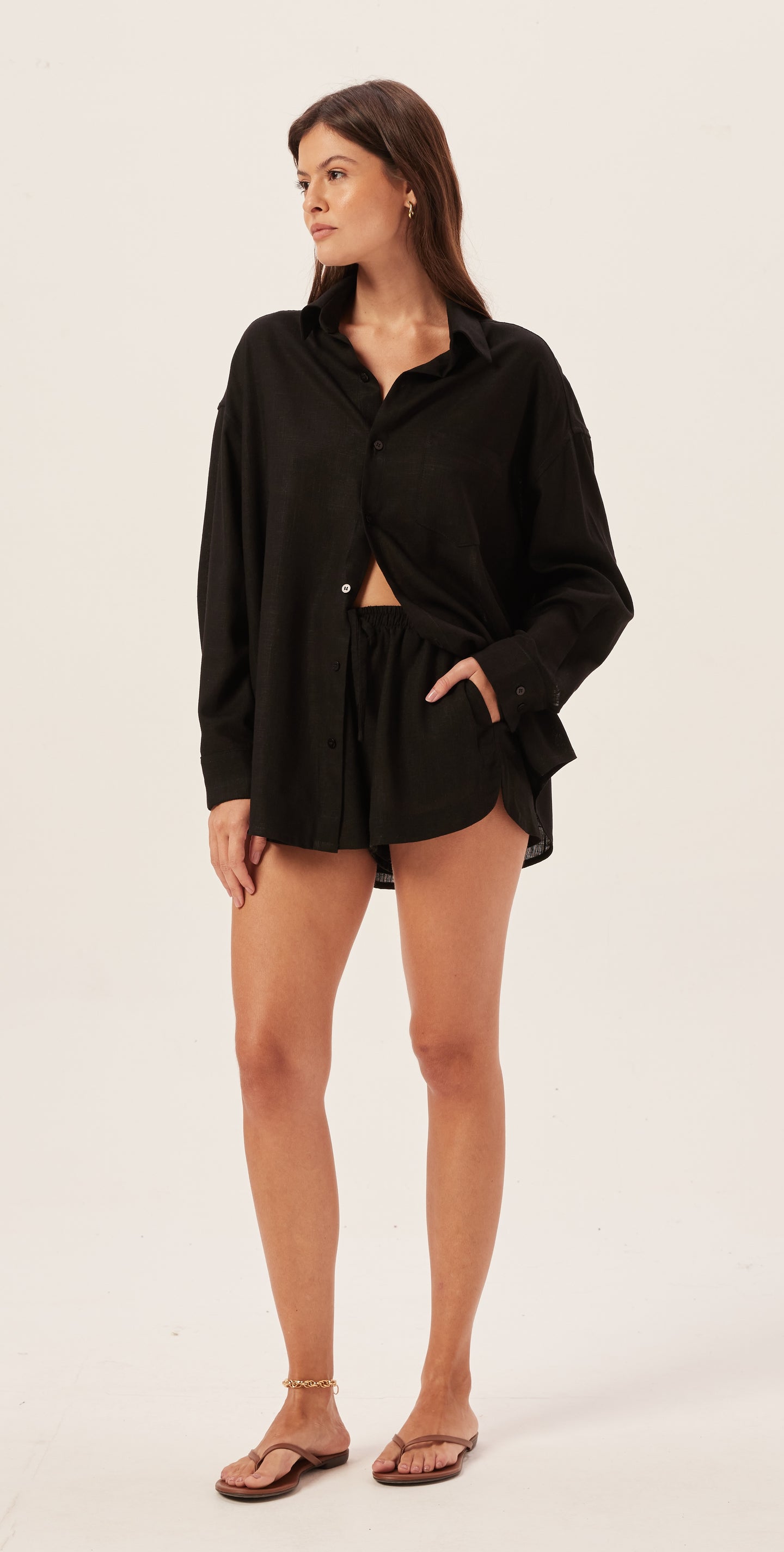 Black Porto Oversized Shirt
