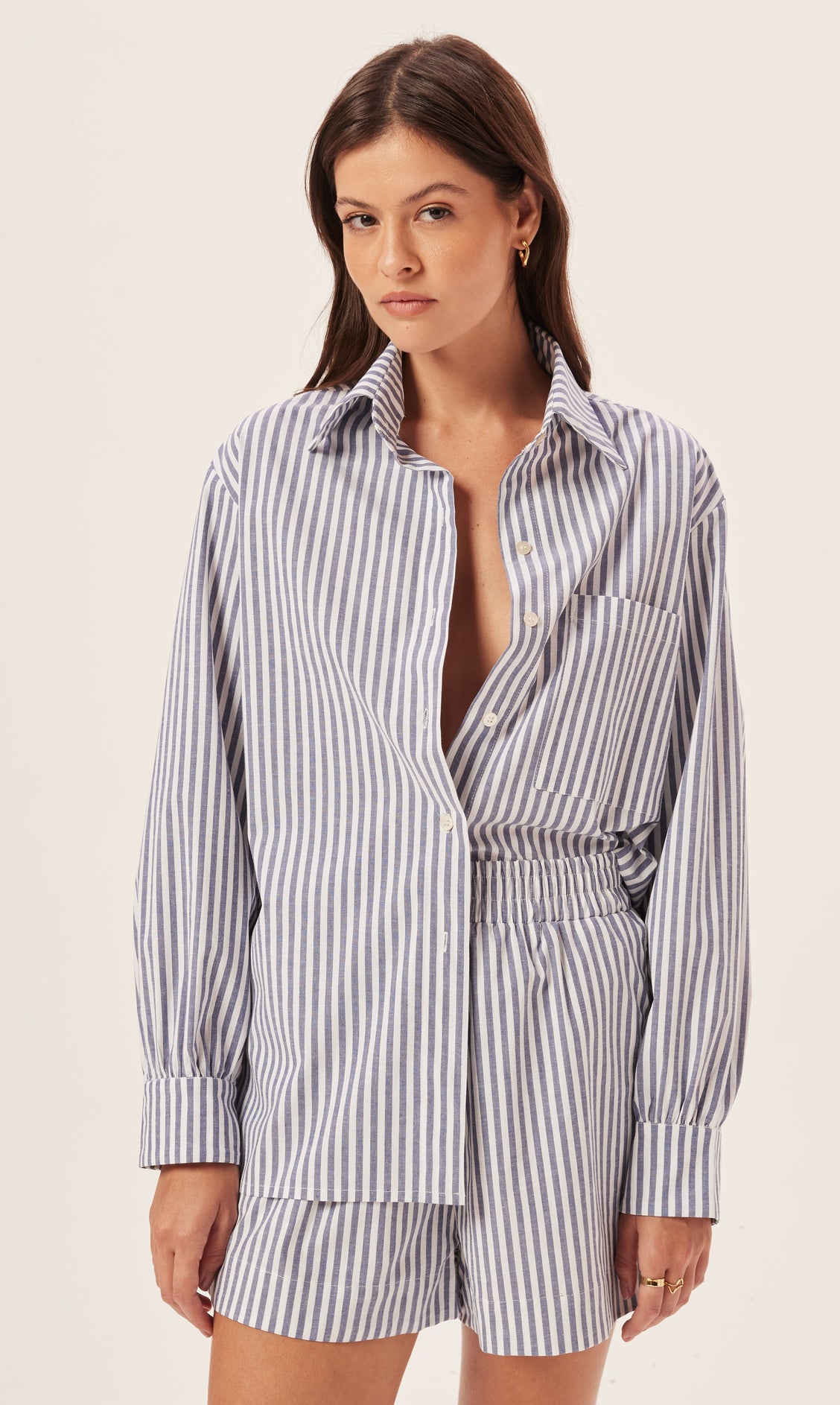 Blue Stripe Cotton Shirt