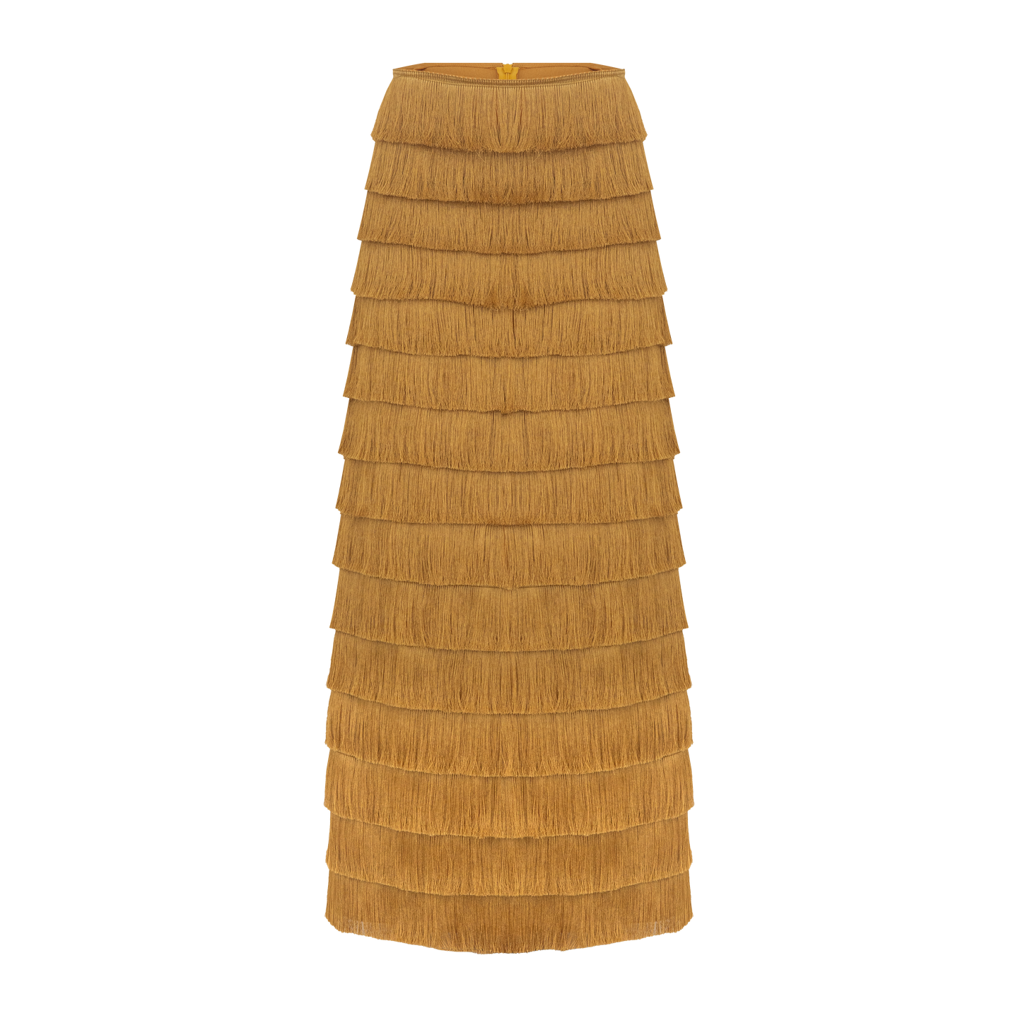 Capim Gold Fringe Maxi Skirt