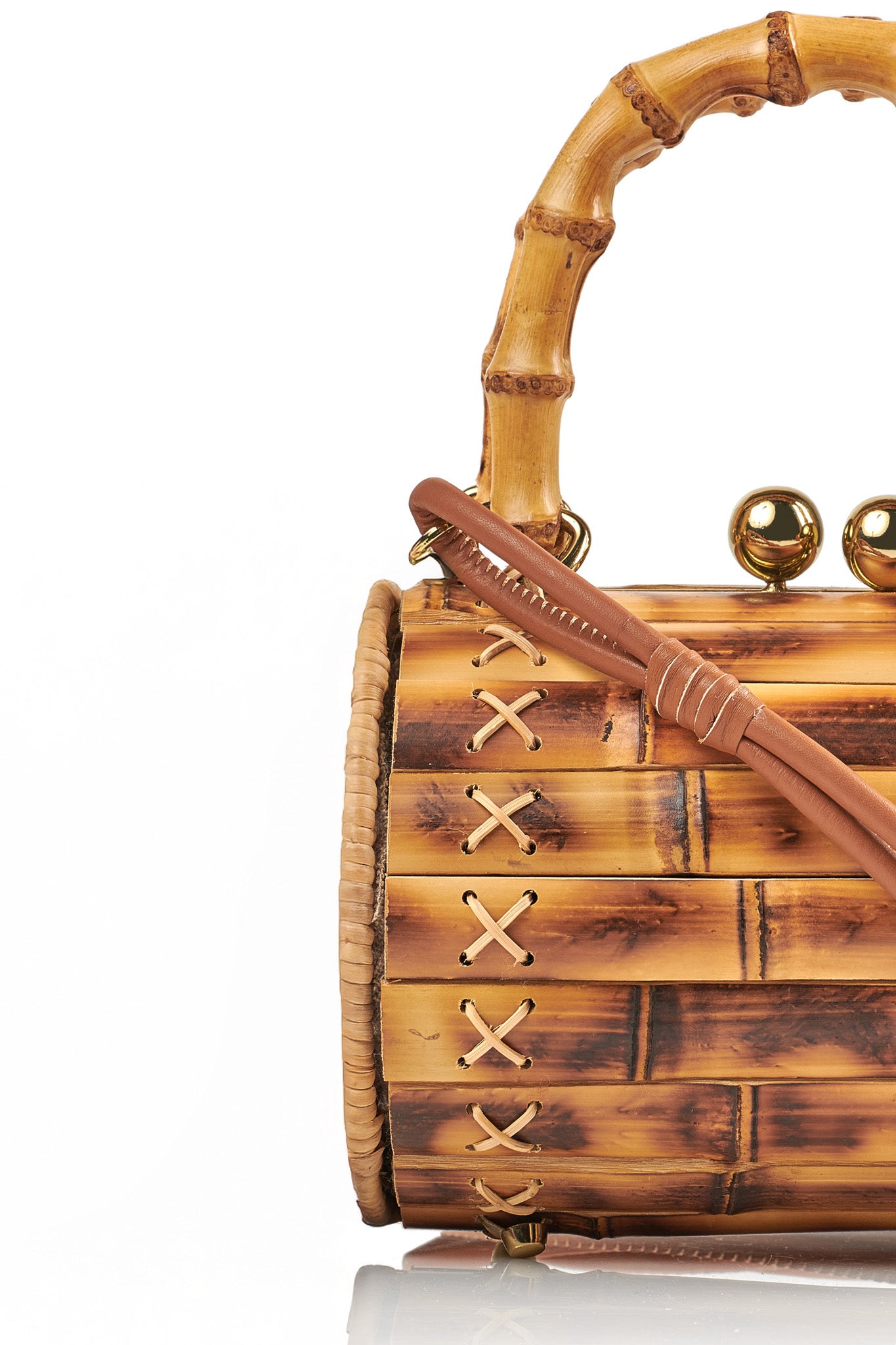 Alix Gold Bamboo Bag