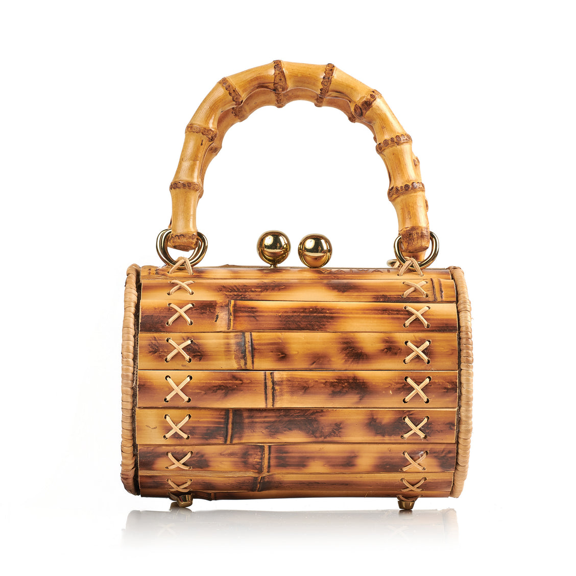 Alix Gold Bamboo Bag