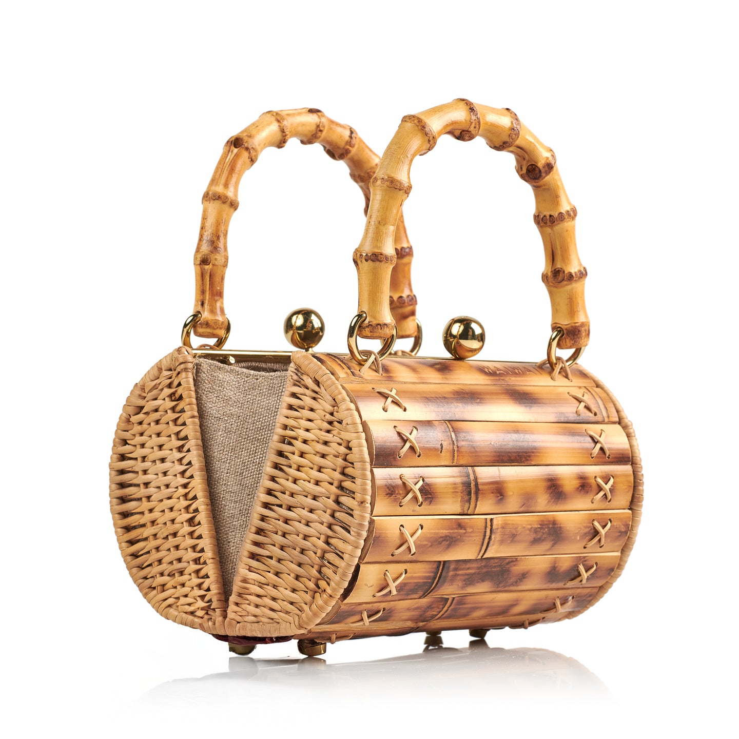 Alix Gold Bamboo Bag