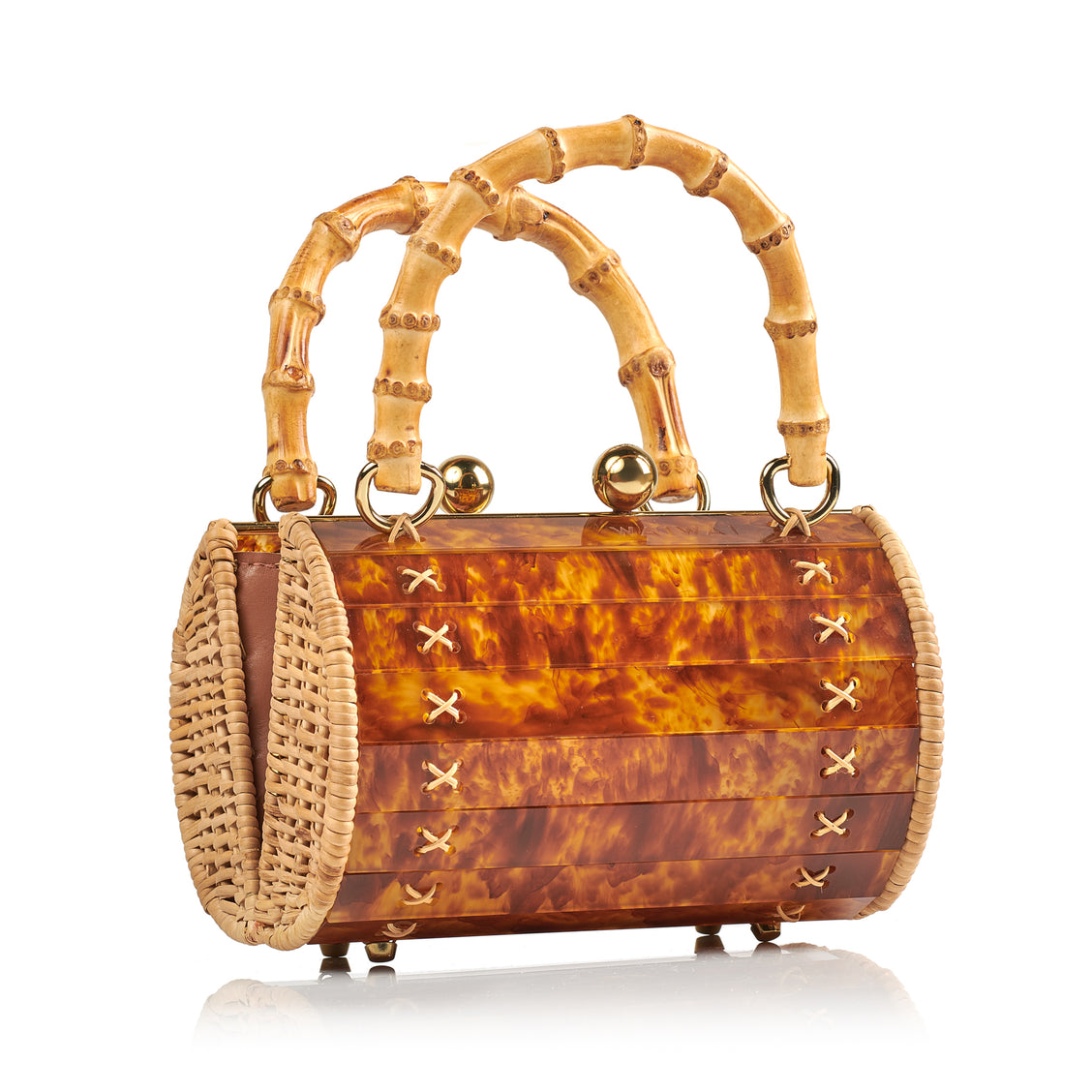 Alix Tortoiseshell Bamboo Bag