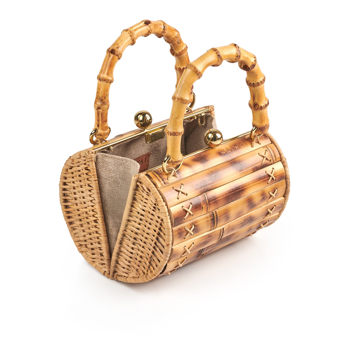 Alix Gold Bamboo Bag