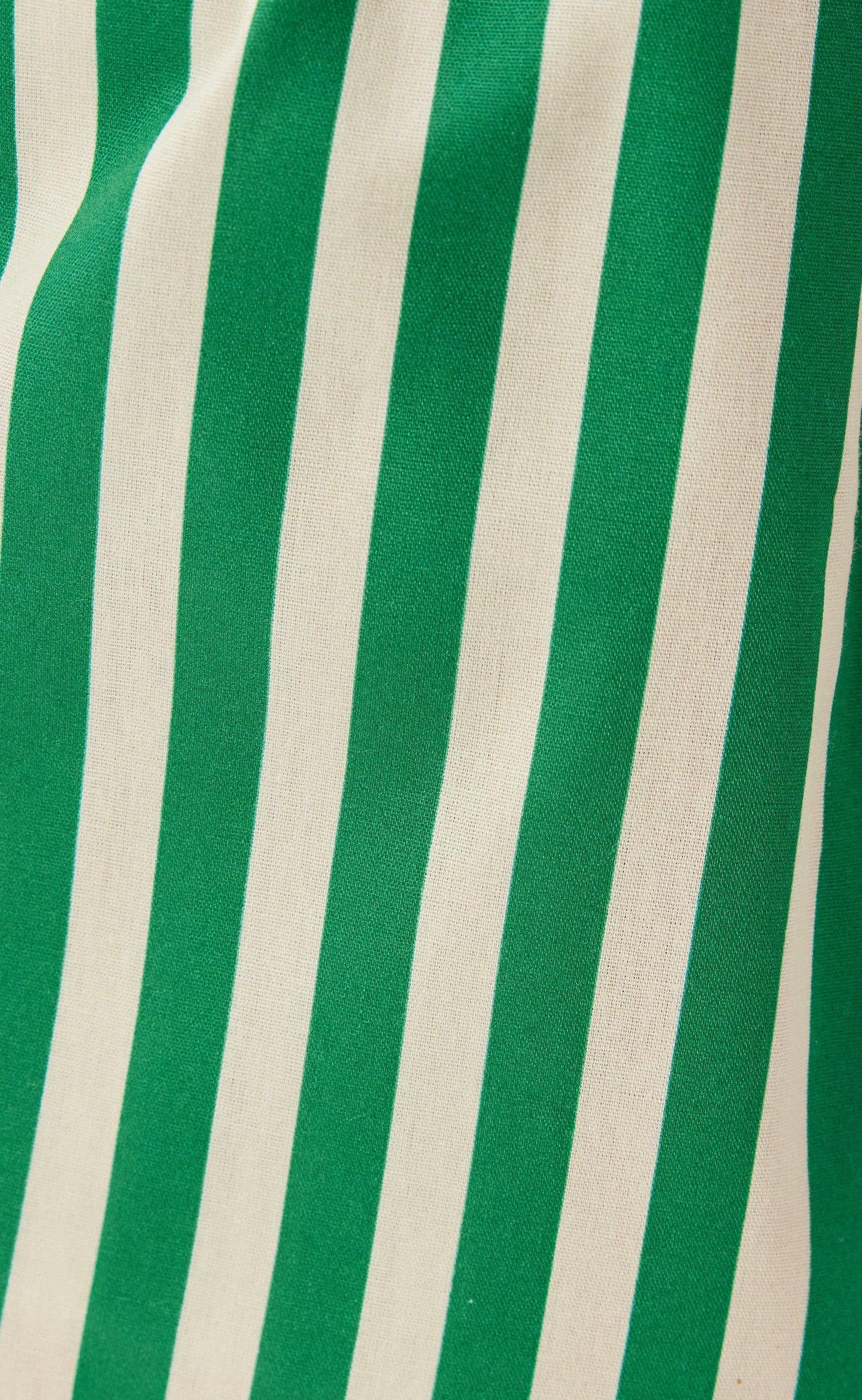 Green Striped Cotton Shorts