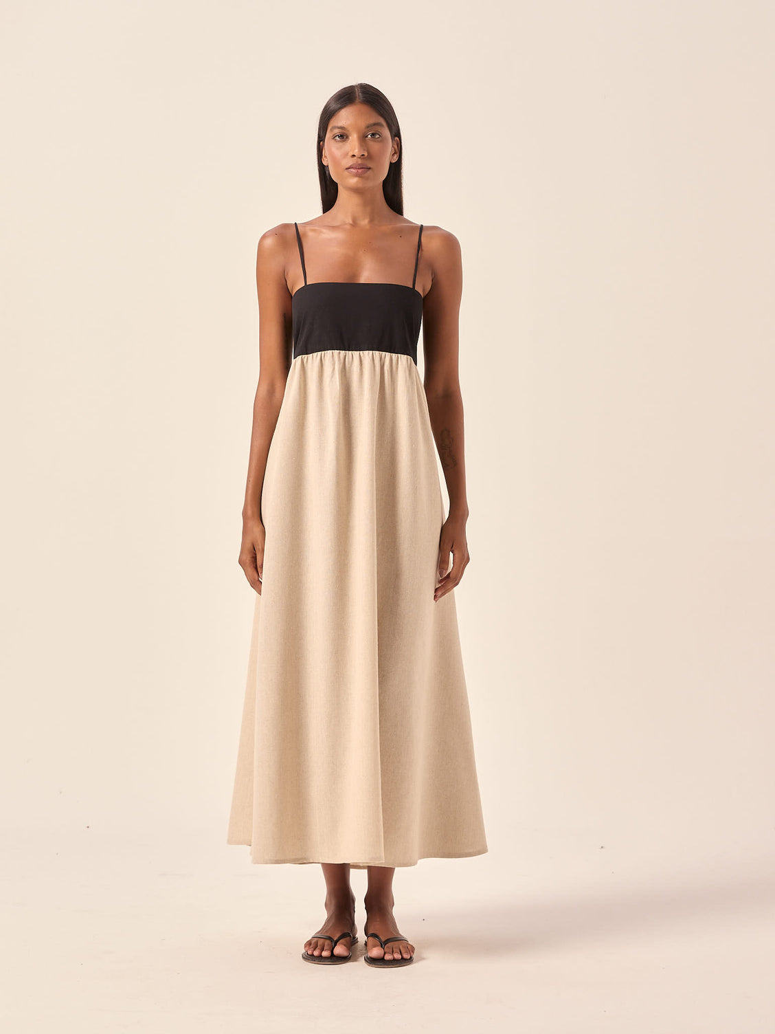 Chiara Duo Natural Linen Dress