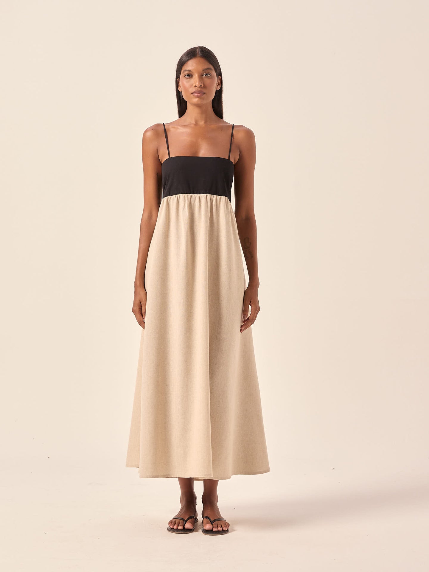 Chiara Duo Natural Linen Dress