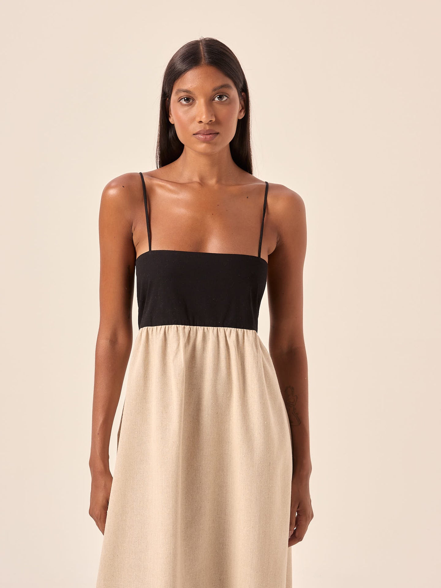 Chiara Duo Natural Linen Dress