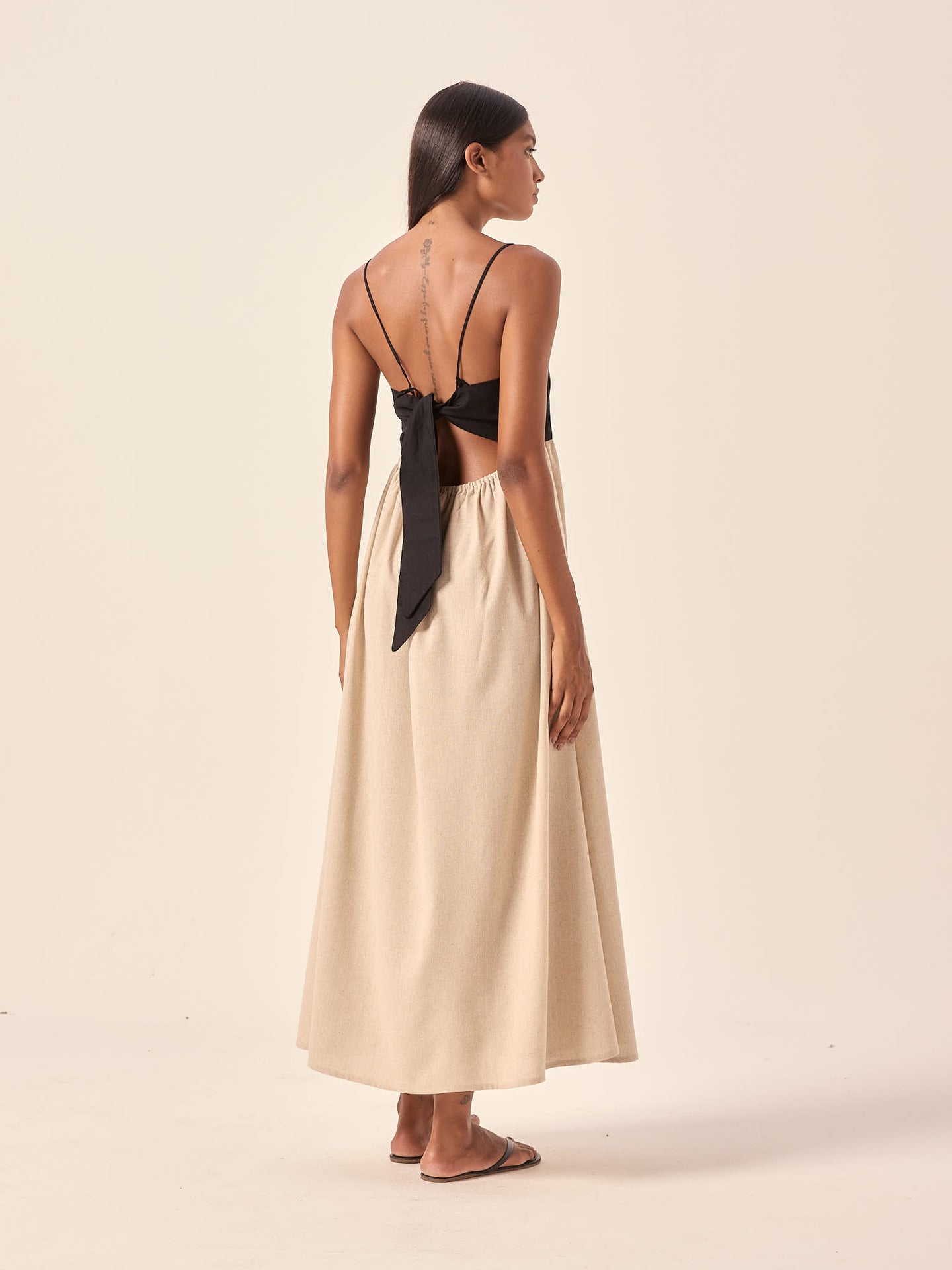 Chiara Duo Natural Linen Dress