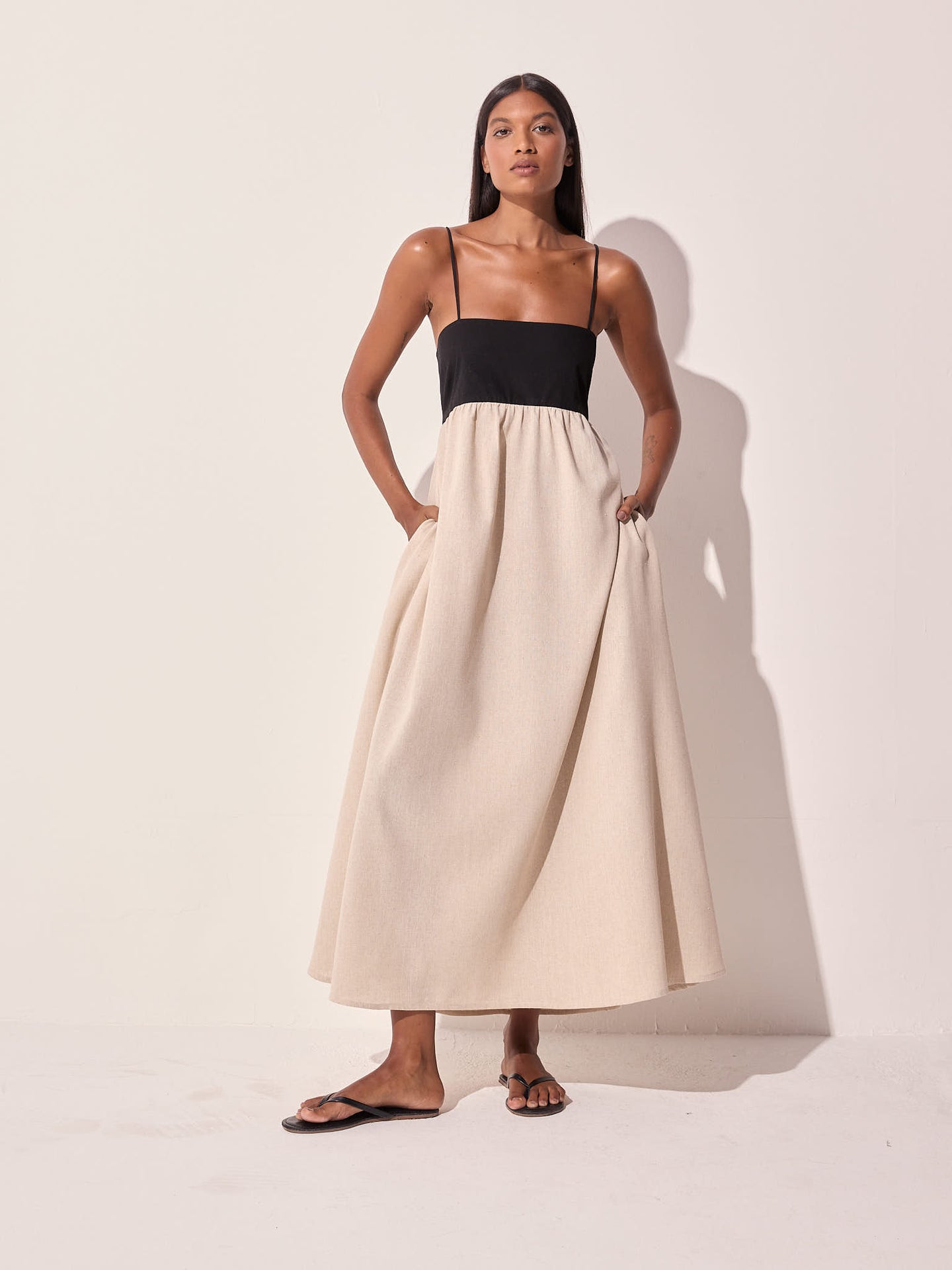 Chiara Duo Natural Linen Dress