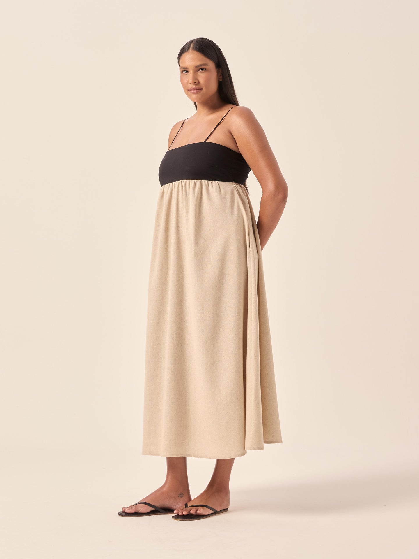 Chiara Duo Natural Linen Dress