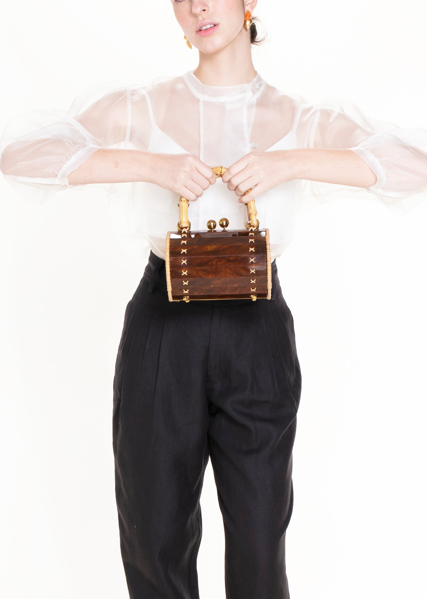 Alix Tortoiseshell Bamboo Bag